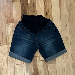 Planet Motherhood Blue Denim Maternity Shorts